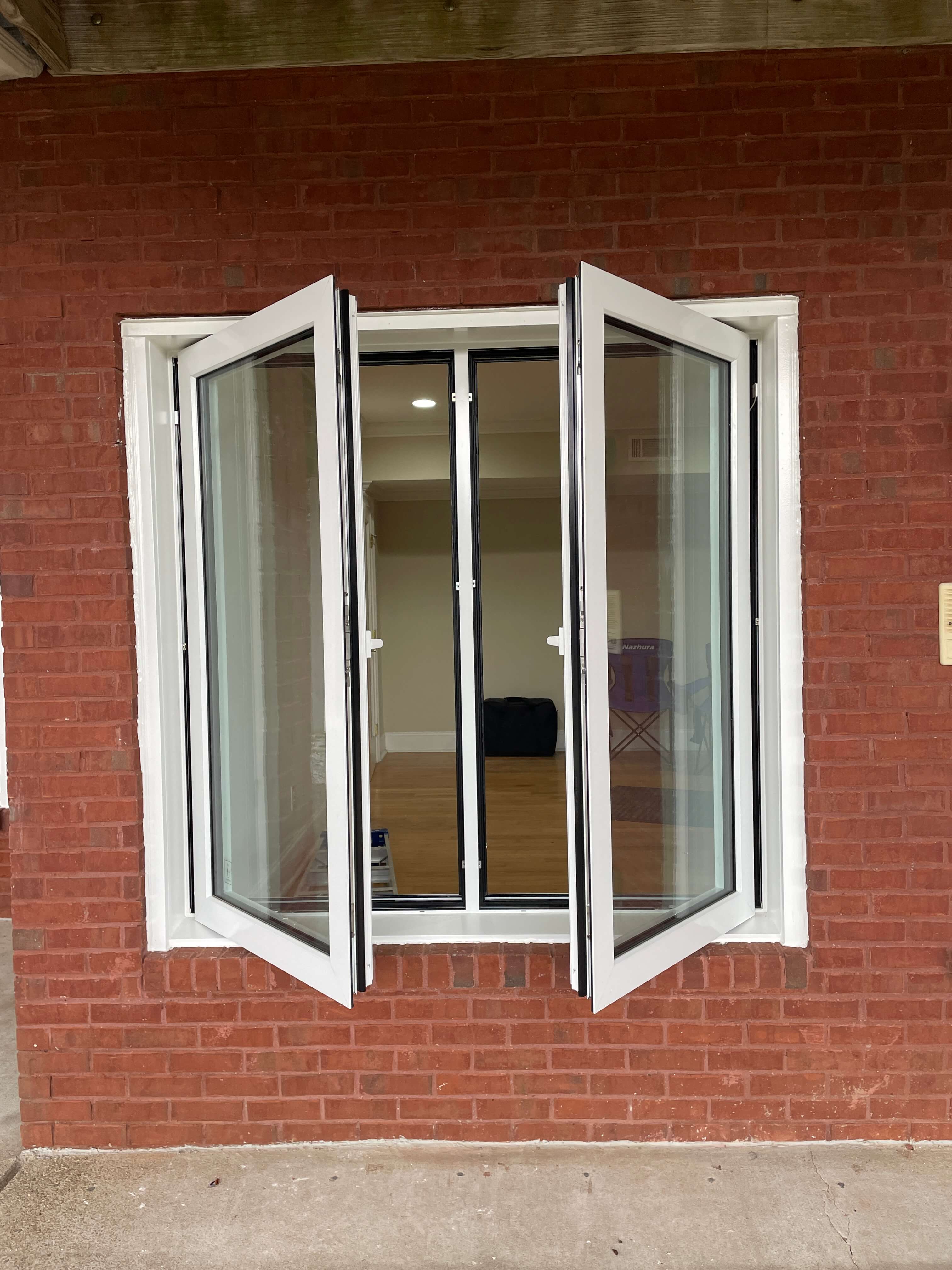 Casement windows open from outside — premium residential window installation by 3Pane Windows in Northeast Georgia